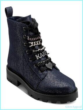 KARL LAGERFELD Women's Mela Platform Combat Boot